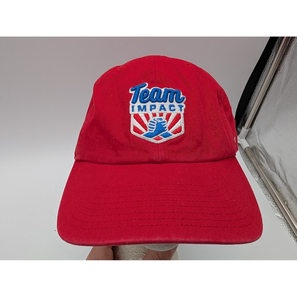 47 Brand Team Impact Baseball Cap Red Cotton Adjustable Hat OSFA